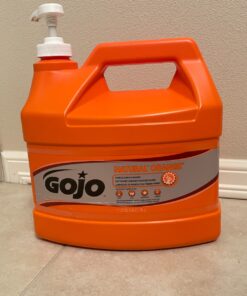 GOJO NATURAL ORANGE Pumice Hand Cleaner, 1 Gallon Quick Acting Lotion Hand Cleaner with Pumice Pump Bottle (Pack of 1) – 0955-02 128 Fl Oz (Pack of 1) 21 81XJ3d r0ZL