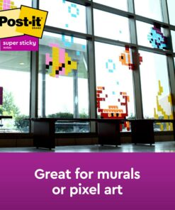 Post-it Super Sticky Notes, 3x3 in, 5 Pads, 2x the Sticking Power, Blue Sapphire, Recyclable (654-5SSBW) Mediterranean Blue 20 81XJEGMZdML