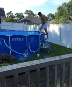 Intex 15ft X 48in Metal Frame Pool Set with Filter Pump, Ladder, Ground Cloth & Pool Cover 15-Feet by 48-inch 37 81XJLH1f uL
