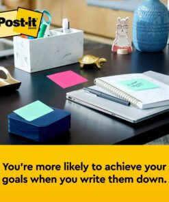 Post-it Super Sticky Notes, 3x3 in, 6 Pads, 2x the Sticking Power, Poptimistic, Bright Colors, Recyclable (622-8SSAN) 15 81XJikt6mL