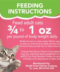 Purina Friskies Wet Cat Food Pate - 5.5 oz. Can Salmon Dinner 5.5 Ounce (Pack of 24) 28 81XJwBlQKIL
