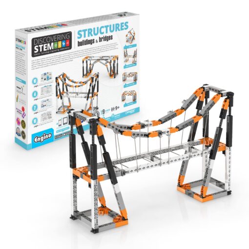 Engino- STEM Toys, Buildings & Bridges, Construction Toys for Kids 9+, Educational Toys, Gifts for Boys & Girls (9 Model Options), STEM Kit for Learning Construction Kit Buildings & Bridges