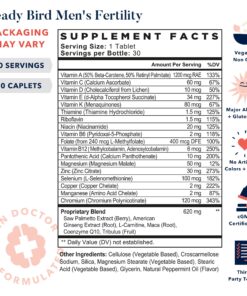 Best Nest Wellness Ready Bird Men's Fertility Vitamins for Conception, Mens Prenatal Vitamins, Male Fertility Supplements, Prenatal for Men for Conception, Includes Bonus Tips to Get Pregnant, 30 Ct 19 81XMF0bPlfL