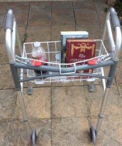 Drive Medical 10200B Walker Basket with Plastic Cup Holder, White 32 81XOZmO9eL