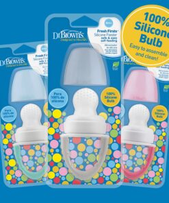 Alternative view of Dr. Brown's Designed to Nourish, Fresh Firsts Silicone Feeder, Mint & Gray, 2 Count 2 Pack, Mint & Gray