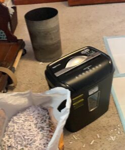 Amazon Basics 12 Sheet Cross Cut Paper and Credit Card Home Office Shredder with 4.8 Gallon Bin, Black 26 81XOkIWmUzL