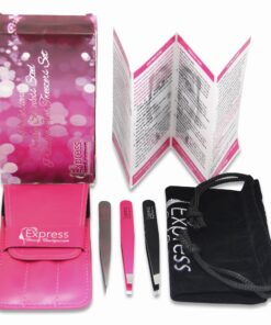 Express Beauty Boutique Tweezers 3pcs Set Pink Case Professional Quality Stainless Steel Precision Eyebrow Tweezer for Ingrown Hair Shaping Eyebrows. 24 81XPJzdvJjL