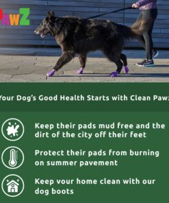 PawZ Rubber Dog Boots for Paws 4" and Up, 12 Pack - All-Weather Dog Booties for Hot Pavement, Snow, Mud, and Rain - Waterproof, Anti Slip Dog Socks - X-Large, Black 13 81XPiXp5hEL
