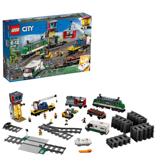 LEGO City Cargo Train 60198 Remote Control Train Building Set with Tracks for Kids, Top Present for Boys and Girls (1226 Pieces) Frustration-Free Packaging