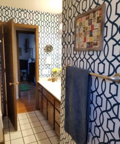 NuWallpaper NU1648 Navy Grand Trellis Peel & Stick Wallpaper, Blue 36 81XPm4Xl6cL 1