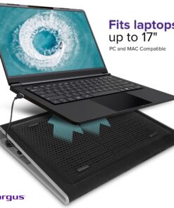 Targus 17 inch Dual Fan Lap Chill Mat - Soft Neoprene Laptop Cooling Pad, Heat Protection/Dispersion Laptop Cooler/Fan, USB-A Connection, Black Portable Lightweight Chill Mat 40 81XQFlwo ZL