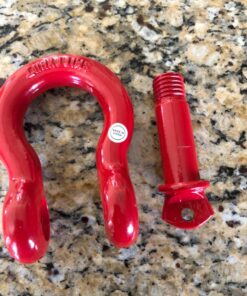 Smittybilt 13047R D-Ring Shackle 3/4" Threaded Pin 4.75 Ton Rating Red 3/4" Gloss Red 27 81XQjtpKOyL
