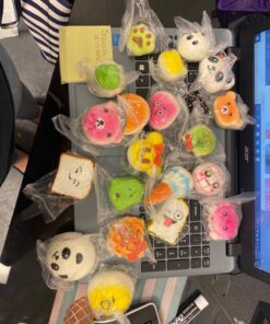 Huastyle 20pcs Squishies Toys Random Jumbo Medium Mini Slow Rising Kawaii Squishy Cake/Panda/Bread/Buns Phone Straps for Kids Stocking Stuffers Treasure Box Prizes Classroom 46 81XREa aIL