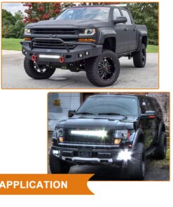 Rigidhorse LED Light Bar Kit 52 Inch 22 Inch Triple Row Flood Spot Beam Combo 32000LM 6500k 4PCS 4 Inch LED Cube Pods IP68 Chip Fog Offroad Work Driving LED Light Bars for Truck SUV ATV 4x4 50+20+4 led light bar kit 21 81XRrphylaL