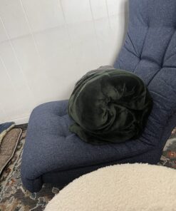 Amazon Basics Swivel Foam Lounge Chair - with Headrest, Adjustable, Denim, Blue, 26.3D x 23.5W x 13.7H in Chair with headrest 36 81XSQV03YtL