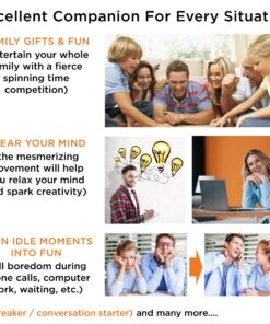 Keychain Metal Spinning Top + Snaphook for Daily Carry. Spins Forever (up to 6:01 Min). Self-Balancing Spinning Top Toy. Unique Gift for Men/Women - Adults, Teens, Kids. EDC Spin Top Gyroscope Tops 23 81XSS 8 QsL