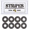 Yellow Jacket Premium Skateboard Bearings, Pro Longboard Bearings, 608, ABEC 9, Black Mamba (Pack of 8) Stripes - ABEC 9 1 22 81XSXxspBL