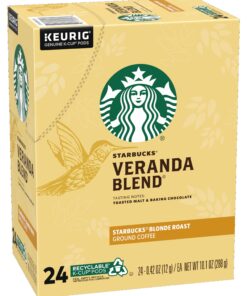 Starbucks Veranda Blend Coffee K-Cup Pods, Blonde Roast Ground Arabica Coffee K-Cups for Keurig Brewing System, 24 CT K-Cup Pods Per Box (Pack of 2 Boxes) 10 81XSsMoWUL