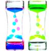 Big Mo's Toys Liquid Motion Bubble Timer - Rectangular Sensory Relaxation Water Toy - Assorted Colors, 1 Piece