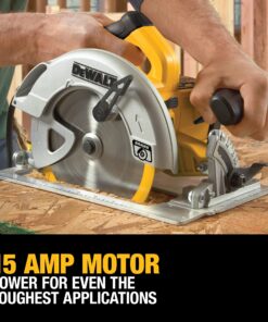 DEWALT Circular Saw, 15 Amp, 57 Degree Bevel, Electric Brake, Corded (DWE575SB) Circular Saw Only 29 81XXpqbXYvS