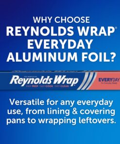 Reynolds Wrap Aluminum Foil, 30 Sqft, 1 CT 30 Sq Ft (Pack of 1) 11 81XYfSzTqqL 1