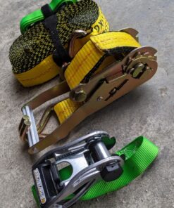 Everest Premium Ratchet Tie Down – 1 PK – 2 IN – 27 FT – 3333 LBS Working Load – 10000 LBS Break Strength – Double J Hook – Cargo Straps Perfect for Moving Appliances, Lawn Equipment and Motorcycles 30 81XYlWt5L