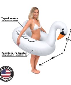 GoFloats Swan Party Tube Inflatable Raft, Float in Style (for Adults and Kids) Large 21 81XZDt7sxoL