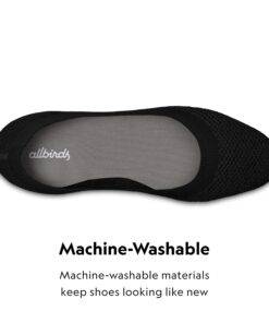 Allbirds Women’s Tree Breezers, Knit Ballet Flats, Slip-On Everyday Round Toe Shoes, Machine Washable Made with Natural Materials 5 Jet Black (Black Sole) 11 81Xb3dSFMEL