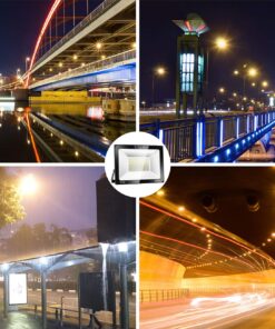 SOLLA 2 Pack 150W LED Flood Light, IP66 Waterproof, 12000lm, 800W Equivalent, Super Bright Outdoor Security Lights, 3000K Warm White, Outdoor Floodlight for Garage, Garden, Lawn and Yard 150watt-2 Pack 15 81XbX 0NDOL