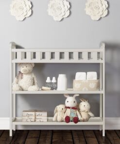 Dream On Me Emily Changing Table In White, Comes With 1" Changing Pad, Features Two Shelves, Portable Changing Station, Made Of Sustainable New Zealand Pinewood 28 81XbdrbQkcL