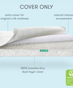 Alternative view of Newton Baby Crib Mattress Spare Cover | 100% Breathable Proven to Reduce Suffocation Risk, Safe, Machine Washable, Non-Toxic, Rest Easy - Cloud White (Cover ONLY)