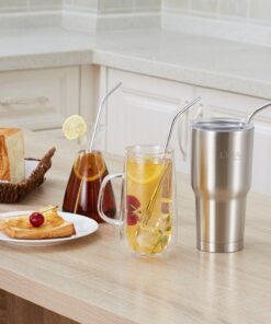 4 Extra Long Stainless Steel Straws for 30 OZ Tumbler + 2 Cleaning Brushes 30 OZ Straw 18 81XcxpEZpcL