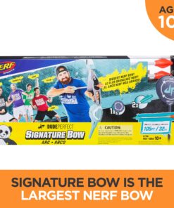 Alternative view of Dude Perfect Signature Bow Nerf Sports Biggest Nerf Bow with 2 Nerf Whistling Arrows For Kids, Teens, and Adults Standard Packaging