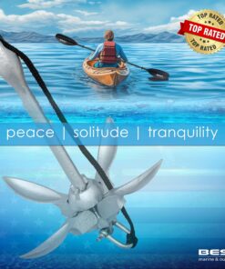 Best Marine Kayak Anchor, 3.5 Pound Anchor Kit for Kayaks, Canoes, SUP Paddle Boards & Jet Skis, Fishing, Boating & Kayaking Accessories Silver 20 81XdRYRjOUL