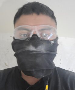 NoCry Clear Safety Glasses for Men and Women; Lightweight Work Glasses with Adjustable Frames and No-Slip Grips; Scratch Resistant Anti Fog Safety Glasses with Superior UV Protection, ANSI Z87.1 Rated Black & Green 1 48 81XeJUDswjL