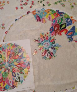 Bgraamiens Puzzle-Blooming Color-1000 Pieces Gradient Puzzle Color Challenge Blue Board Round Jigsaw Puzzles 38 81XeKzgnWL