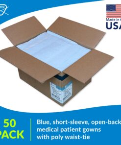 Alternative view of TIDI 813 Avalon Papers Standard Gown, Tissue/Poly/Tissue, Blue, Pack of 50