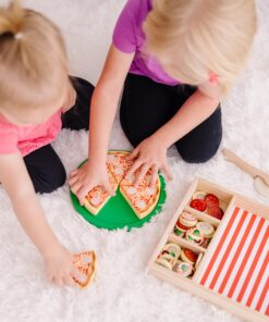 Melissa & Doug Wooden Pizza Play Food Set With 36 Toppings - Pretend Food And Pizza Cutter/ Toy For Kids Ages 3+ 22 81Xg1lpS3 L