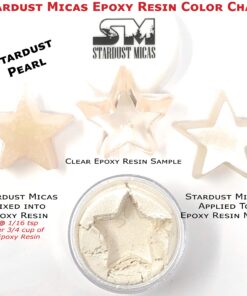 Stardust Micas Pigment Powder Cosmetic Grade Colorant for Makeup, Soap Making, Epoxy Resin, DIY Crafting Projects, Bright True Colors Stable Mica Batch Consistency (10 Gram Jar, Stardust Pearl) 10 Gram Jar 26 81Xg5kZU92L