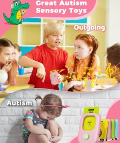 KOKODI Toddler Toys for Girls 2 3 4 5 Year Old, Learning Talking Flash Cards Toys for Autistic Toddlers, Educational Pocket Sensory Gifts for Kids, Autism Toys with 224 Sight Words, Montessori Toys 224 Words Pink 9 81Xh7gStjeL