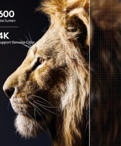 Alternative view of GooDee Projector 4K With WiFi And Bluetooth Supported, FHD 1080P Mini Projector For Outdoor Moives, 5G Video Projector For Home Theater Dolby Audio Zoom Portable Projector TV Stick PPT (YG600 Plus) Titanium Grey