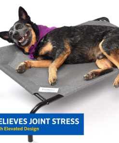 COOLAROO The Original Cooling Elevated Dog Bed, Indoor and Outdoor, Large, Grey 51.0"L x 31.5"W x 8.0"Th 24 81XhgjpNL 1