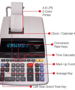Sharp® EL-2630PIII Printing Calculator 10 81Xhp9VW6zL