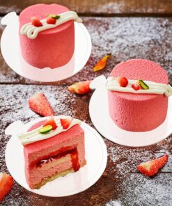 80 Pcs 3.5 Inch Cake Boards Mini Round Cake Cardboard for Mousse Cupcake, Cake Dessert, Cake Decorating, White,9cm 12 81XkesVRtYL