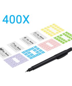 Labels for Lip Balm Tubes/Value Pack of 400 Stickers (or Other Purposes) - 200 Writable Stickers and 200 Printed Stickers - Self Adhesive Easy Peel - Fineliner Pen Included for Label Writing 400 pieces B Multicolor 11 81XkmuUtvGS