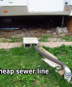 Camco 20' (39741) RhinoFLEX 20-Foot RV Sewer Hose Kit, Swivel Transparent Elbow with 4-in-1 Dump Station Fitting-Storage Caps Included , Black , Brown 20ft Sewer Hose Kit Standard Packaging 17 81XkrlIQlL