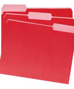 Amazon Basics File Folders, Letter Size, 1/3 Cut Tab, Red, 36-Pack 7 81Xl0l10foL