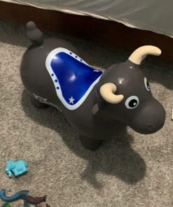 WALIKI Bouncy Horse Hopper Toy | Hopping Pony for Toddlers | Baby First Birthday Gift 18 Month 1 2 3 Year Old | Benny The Jumping Bull Inflatable Brown 17 81Xl7n3q3oL