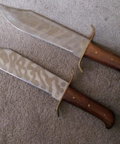 SZCO Supplies 15” Classic Wood Handle Carbon Steel Bowie Blade Outdoor Survival Knife,Brown/Brass 71 81XmTh5qU4L