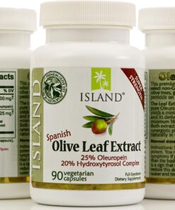 Island Nutrition, Olive Leaf Extract Capsules – 25% Oleuropein (40% Total Polyphenols), Plus 20% Hydroxytyrosol Complex – 100% Grown & Extracted in Spain (90 caps), Real European Olive Leaf Extract 16 81XmodUywYL